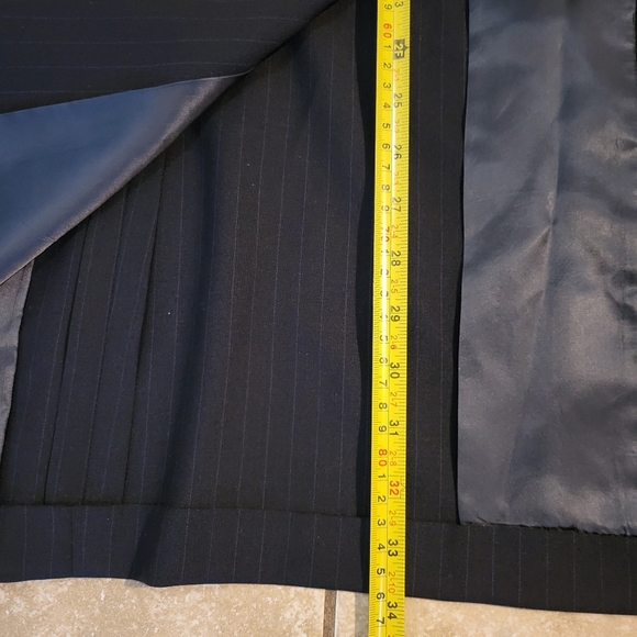 Brooks Brothers Men's Wool Striped Blazer 46L Navy Blue Sport Coat Jacket - Picture 6 of 8